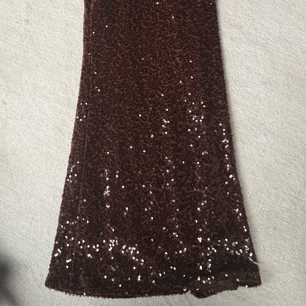Meshki Brown Sequin Gown - Picture 5 of 5
